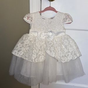 Blueberries Boulevard White Dress 12M